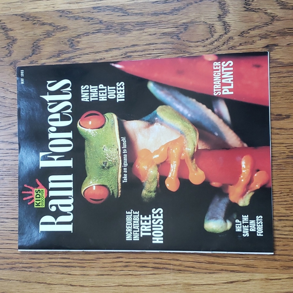 Vintage 90s Kids Discover Magazine Rain Forests Volume 3 Issue 5 May 1993